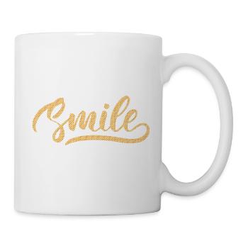Orange smile funny selflove day party - Mug - white - Right