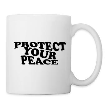 Protect Your Peace – Self Care Statement Design - Tasse - Weiß - Rechts