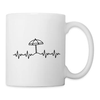 Parasol ECG Heartbeat - Mug - white - Right