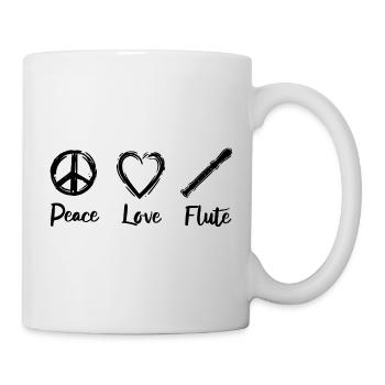 I love flutes - Mug - white - Right