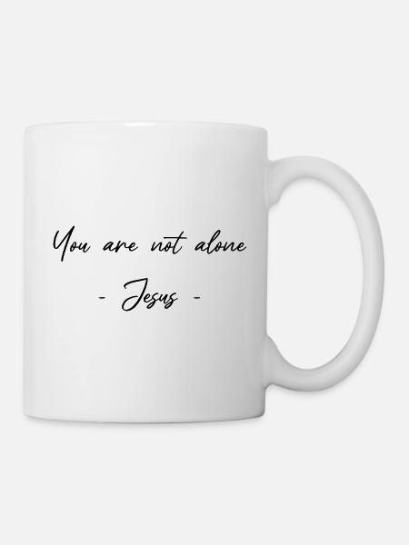 Nicht alleine - Gott ist Da  - Tasse - Weiß