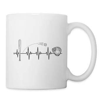 Ich liebe Baseball! - Baseball-Herzschlag - Tasse - Weiß - Rechts