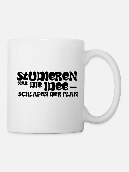 Studying was the idea – sleeping was the plan - Mug - white