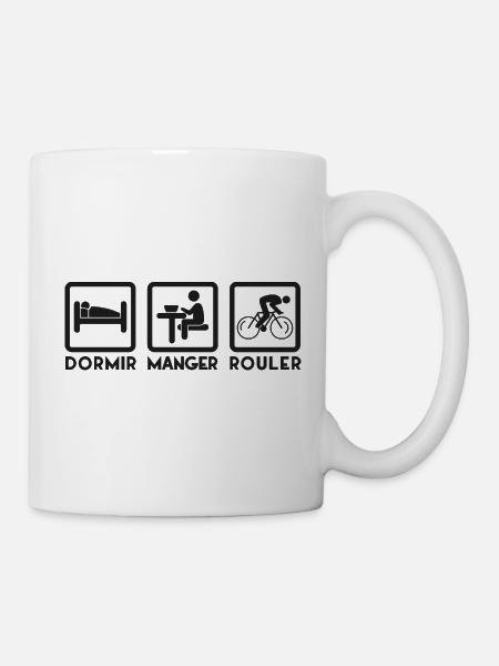 Alltägliche Routinen in Icons - Tasse - Weiß