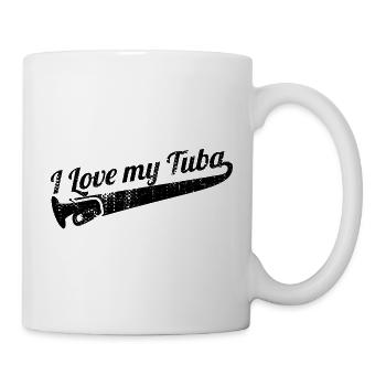 Tuba Spieler Liebe - Tasse - Weiß - Rechts