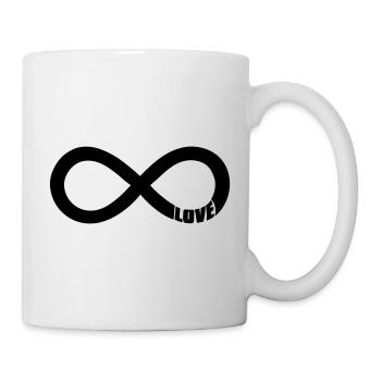 Symbole de l’Amour de l’Infini - Noir - Mug blanc - blanc - Droite