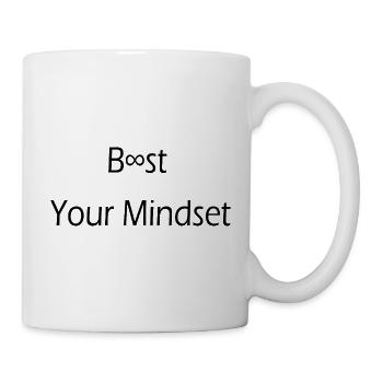 Boost your Mindset / Motivation/ Disziplin/ Spruch - Tasse - Weiß - Rechts