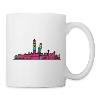 Bologna City Skyline Two Towers Line Art - Mug - white - Right