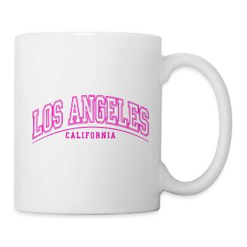 Lettrage rose néon de Los Angeles - Mug blanc - blanc - Droite