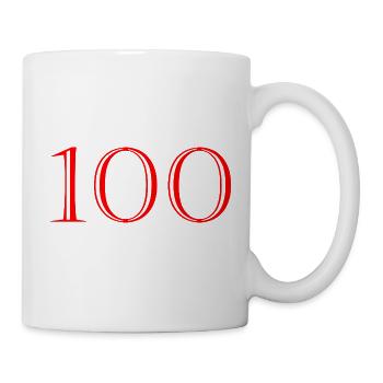100. 100 JAHRE. 100-JÄHRIGES JUBILÄUM. GEBURTSTAG 100 - Tasse - Weiß - Rechts