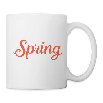 Spring lettering in a playful style - Mug - white - Right