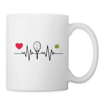 Le tennis est mon battement de cœur - Mug blanc - blanc - Droite