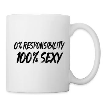 100% Sexy Typo-Statement - Tasse - Weiß - Rechts