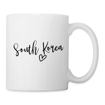 Südkorea Herz Frauenliebe Südkorea - Tasse - Weiß - Rechts