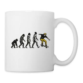 Evolution Skateboarder – Grunge Skate Design - Tasse - Weiß - Rechts