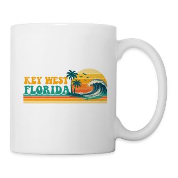 Key West Florida Retro Spring Break Beach Vibe - Mug - white - Right