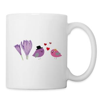 birds in love - Mug - white - Right