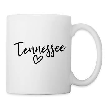 Amour des femmes du Tennessee Heart Tennessee - Mug blanc - blanc - Droite