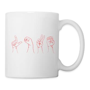 LIEBE ROTE LSF - Tasse - Weiß - Rechts