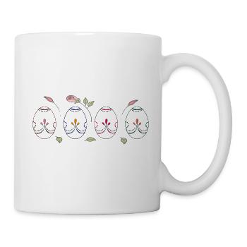 colorful Easter eggs - Mug - white - Right