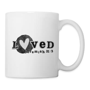 God's Love Jeremiah 31:3 Design - Mug - white - Right