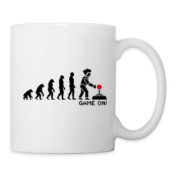 Evolution zum Gamer Pixel Look - Tasse - Weiß - Rechts
