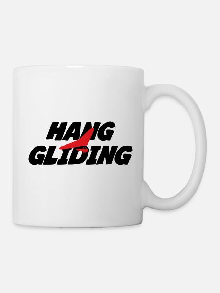Intensive rote Drachenfliegergrafik - Tasse - Weiß