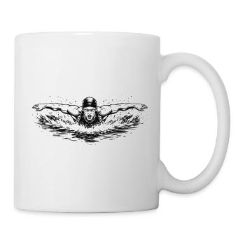 Float in powerful Comic Ink style - Mug - white - Right