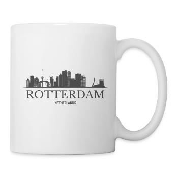 Rotterdam Netherlands, Rotterdam skyline - Mug - white - Right