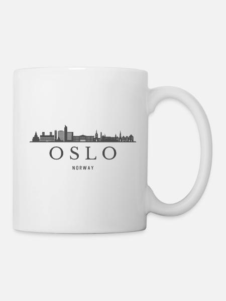 Oslo, Norwegen, Skyline von Oslo - Tasse - Weiß