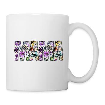 Floral Rainbow Word Pattern - Mug - white - Right