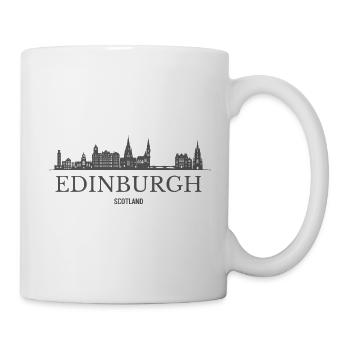 Edinburgh Schottland, Edinburgh Skyline - Tasse - Weiß - Rechts