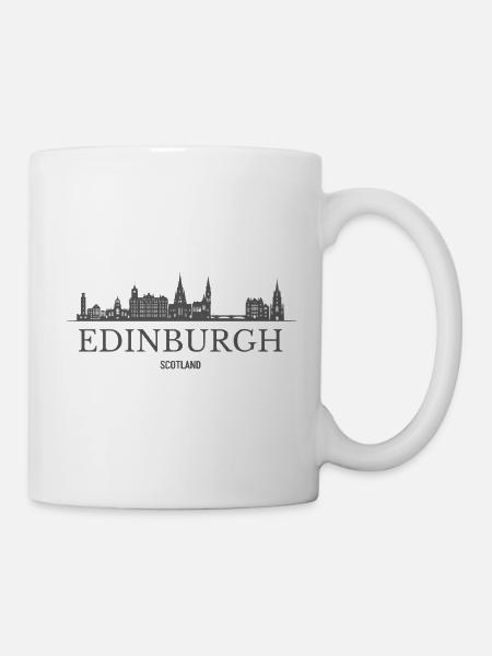 Edinburgh Schottland, Edinburgh Skyline - Tasse - Weiß