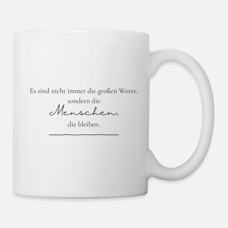 Grands mots vs. personnes durables - Mug blanc - blanc