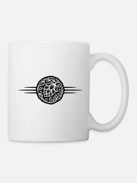 Hopfen Symbol - Tasse - Weiß