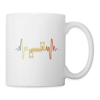 Pipeline Heart Line - Mug blanc - blanc - Droite
