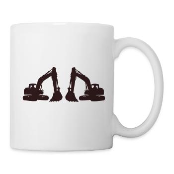 Excavatrice - Mug blanc - blanc - Droite