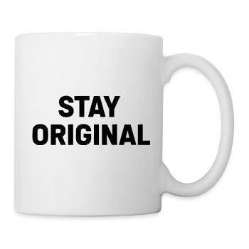 Femmes T-shirt Stay Original Authentic Black - Mug blanc - blanc - Droite