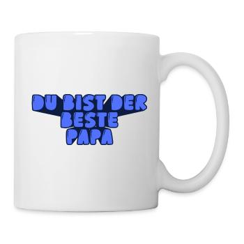 du bist der beste Papa - Tasse - Weiß - Rechts