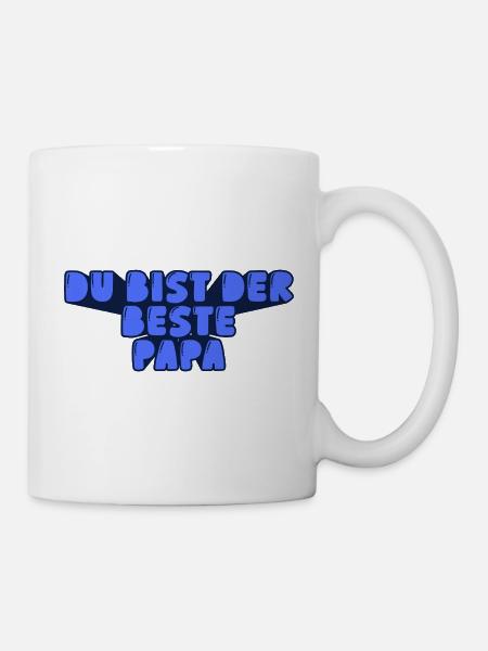 du bist der beste Papa - Tasse - Weiß