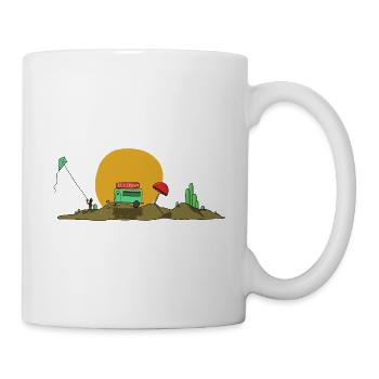 Sunny Summer Day Eisdiele und Drachen - Tasse - Weiß - Rechts