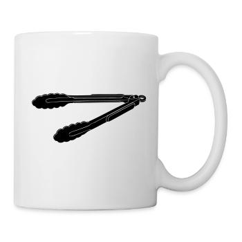Silhouette des pinces barbecue - Mug blanc - blanc - Droite