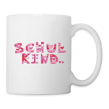 Schulkind mit Herzchen  - Tasse - Weiß - Rechts