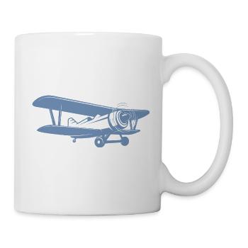 Biplane Pilot Retro Minimalist - Mug - white - Right