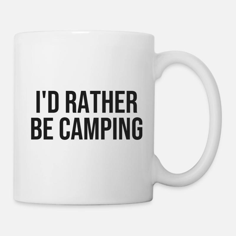 Camping rather than indoors - Mug - white