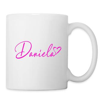 Daniela Signature Neon Pink - Mug - white - Right