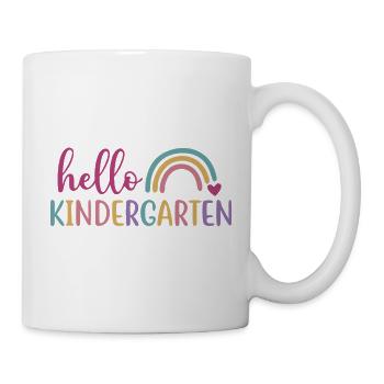 Hello Kindergarten - Back to School Design - Mug - white - Right