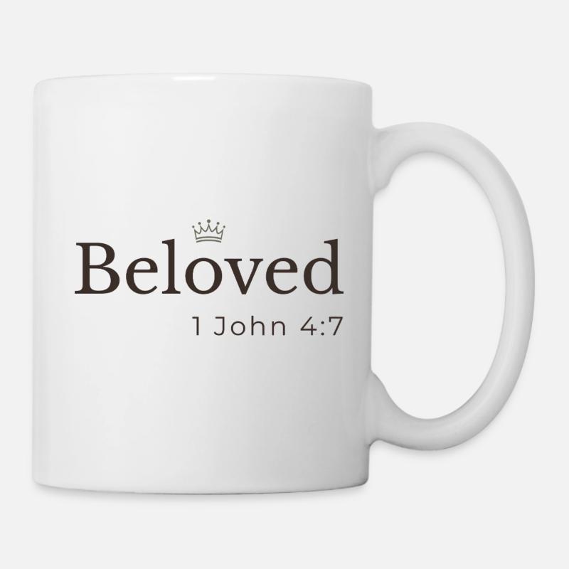 Beloved Christian | 1John 4:7 | Crown Design - Mug - white