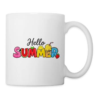 Hello Summer Frutti Letters - Mug blanc - blanc - Droite