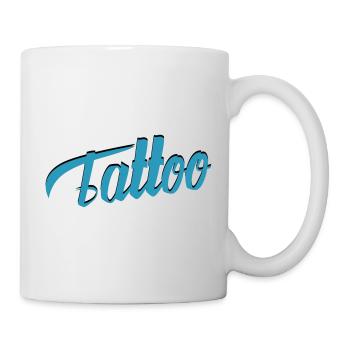 Tattoo Script in Teal - Mug - white - Right